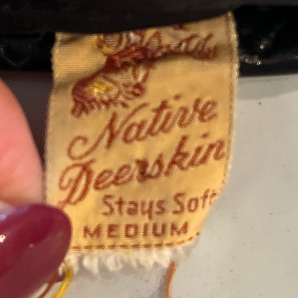 Genuine Deerskin Stay SOFT Black Leather GLOVES Mittens Medium VINTAGE Womens M - Picture 6 of 14